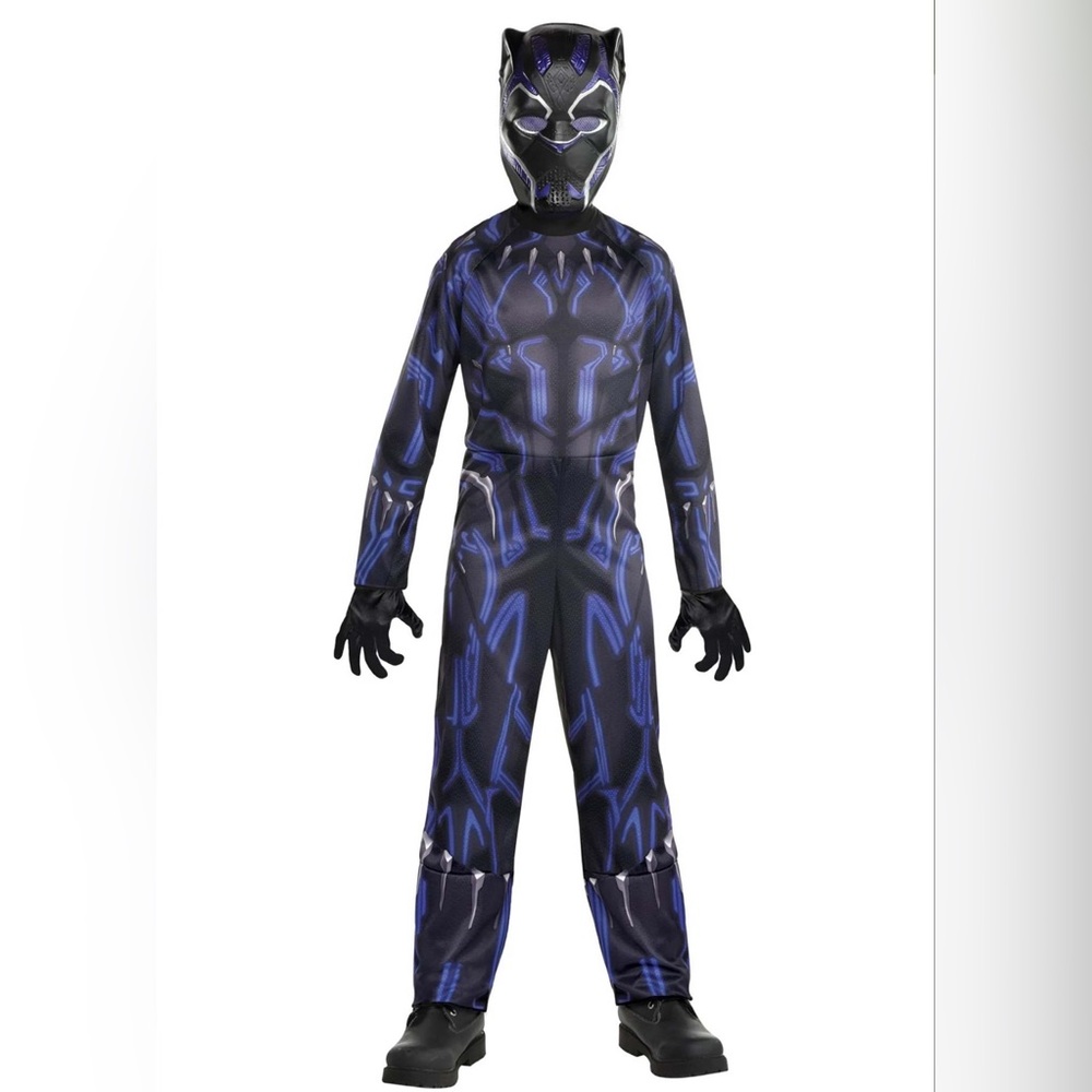 Black Panther Legacy Printed Claw Jumpsuit with Mask costume